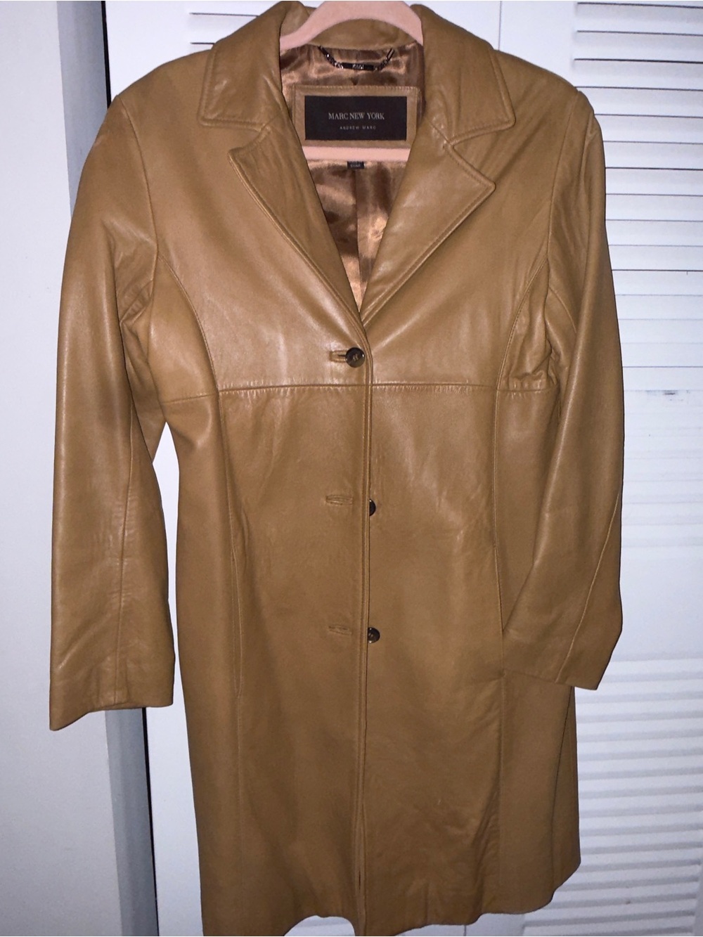 Marc New York Tan Leather Jacket